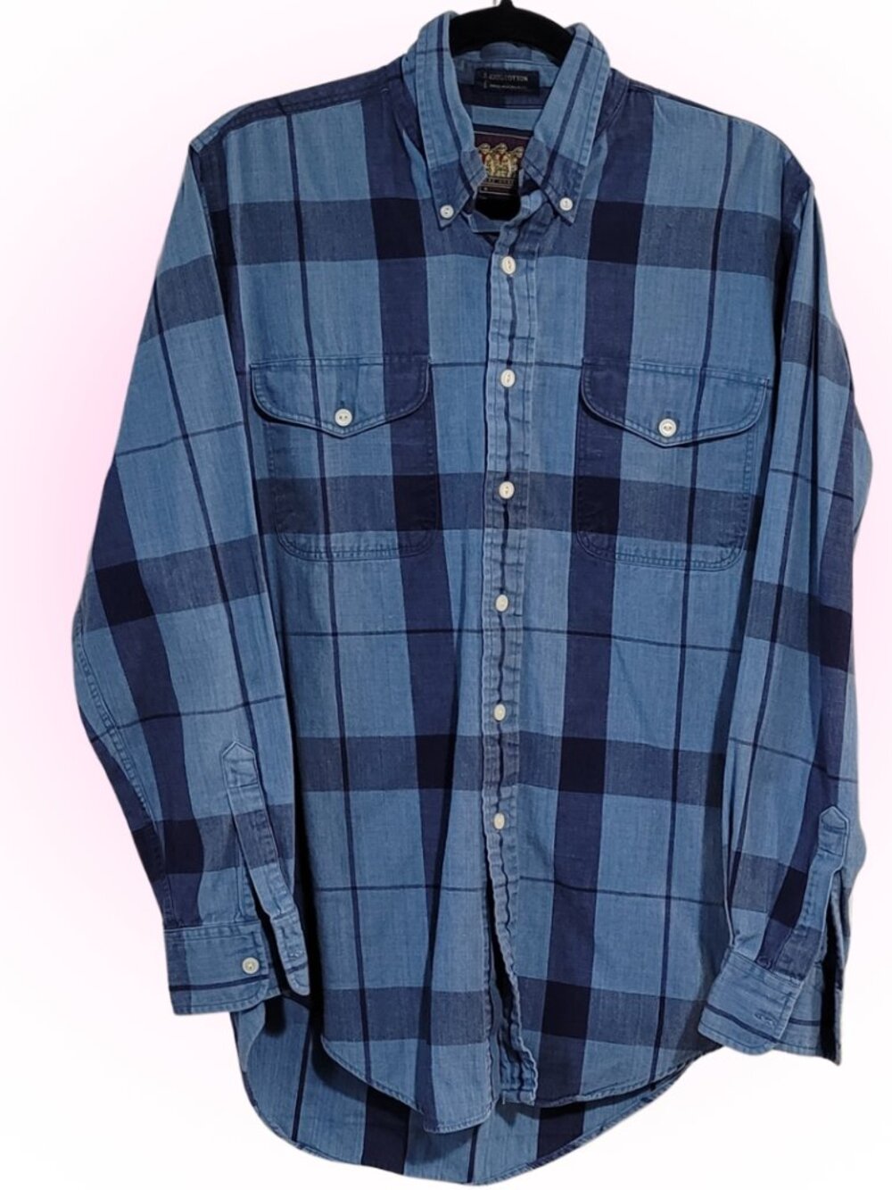 RALPH LAUREN VTG MEN'S STRIPED COTTON BUTTON DOWN SHIRT EUC M